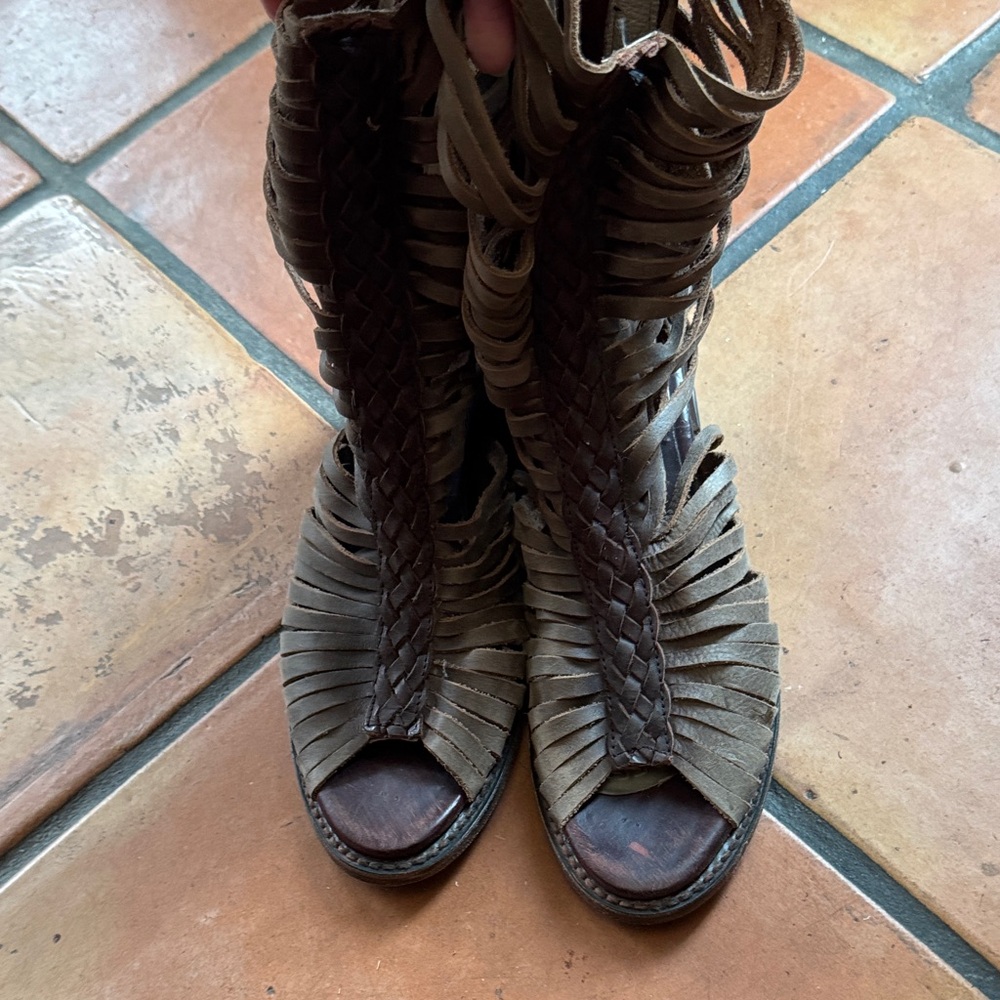 freebird India Strappy Heeled Boots - Picture 5 of 7